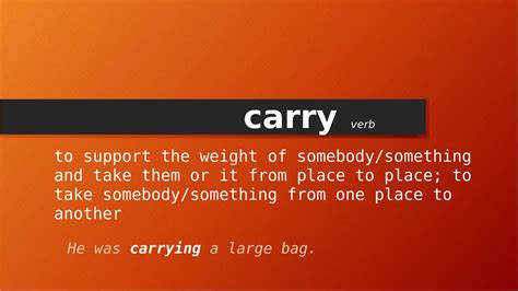 carry en francais|define carry oneself.